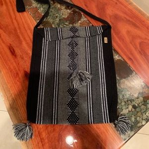 Boho side satchel with tassels